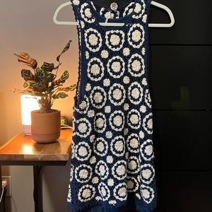 Free people crochet mini dress